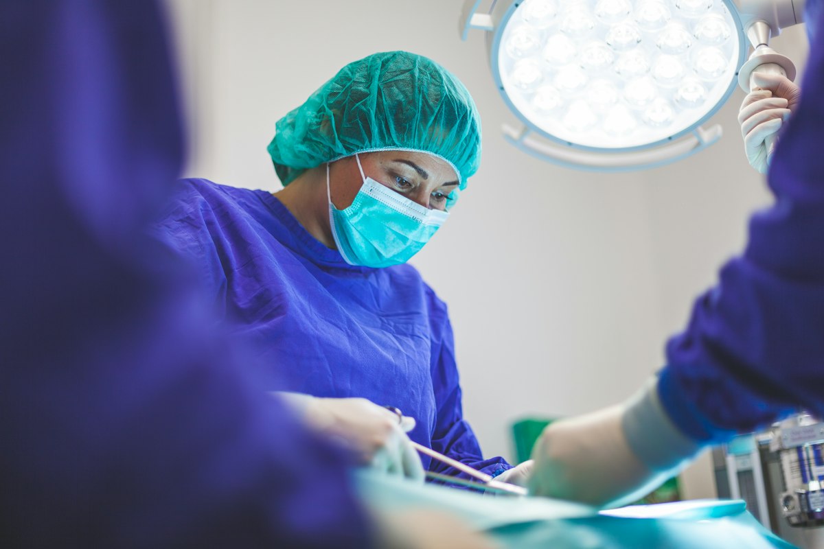 Dental treatment in progress